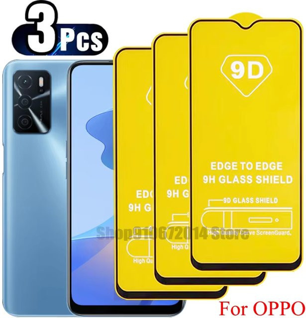 3er-Set 9D Tempered Glas Schutzfolie für OPPO Reno 7 5G, Reno 4 5G, Reno 2Z, A15, A15s, A79, A74, A54, A16s, A94, A92s, A53 in Transparent mit voller Abdeckung - Bild 1