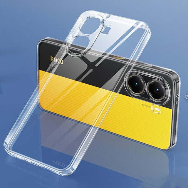 Transparente Silikonhülle für Xiaomi Poco X7 X6 X5 X4 X3 X2 M7 M6 M5 M4 M3 Pro GT F6 F5 F3 F1 4G 5G – Klare, stoßfeste Schutzhülle - Bild 1
