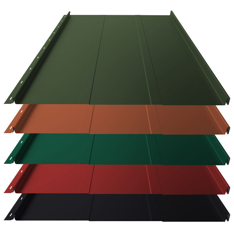 Stehfalz Panel Retro 25 von Blachotrapez GmbH für Dach und Wand aus Stahl mit Prägung, Breite: 55,4 cm - Bild 1