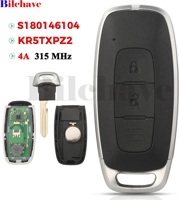 Jingyuqin Auto-Smart-Fernbedienungsschlüssel für Nissan X-Trail Pathfinder 2023, 315 MHz 4A KR5TXPZ2 S180146104, 2BTN Keyless Control, Schwarz - Bild 1