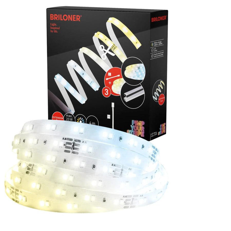 Briloner Pimp your Stripe LED-Band Erweiterungs-Set CCT, weiß, 4 m - Bild 2