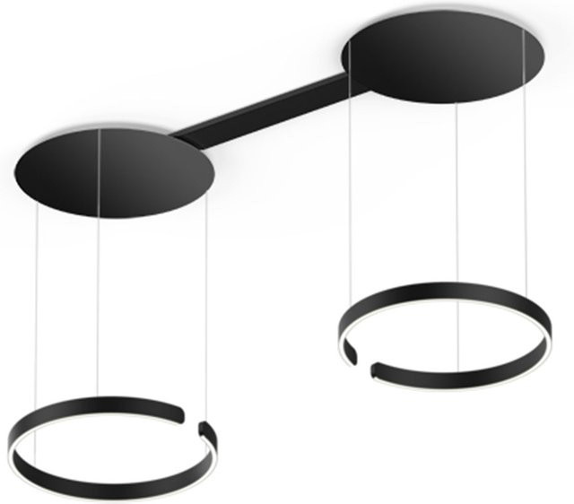 Occhio Mito sospeso due LED-Pendelleuchte in Schwarz matt mit 60 LEDs und einstellbarer Farbtemperatur (2700K - 4000K) - Bild 1