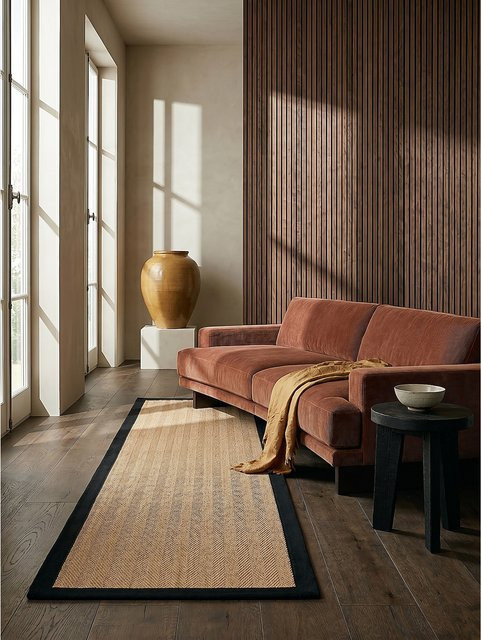 Jute Läufer Kadima Design Fischgrät Braun-Schwarz B/T: 60 x 230 cm - Bild 1