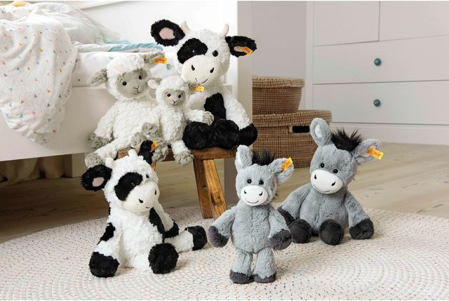 Steiff Soft Cuddly Friends Esel Dinkie Plüschtier grau ab der Geburt - Bild 1