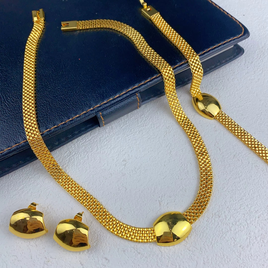 ANIID Schmuckset Halskette, Ohrringe, Gold, Damen - Bild 3