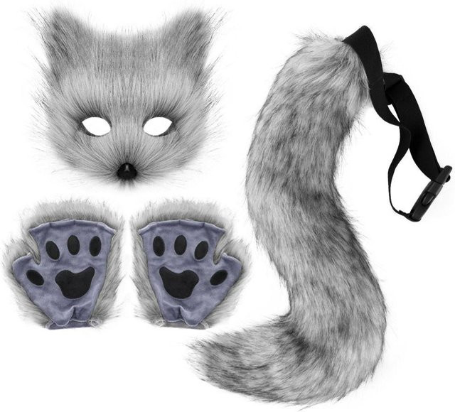 Yiran toy Halloween Tier Cosplay Requisiten, Plüsch, grau, ab 8 Jahren, 1-teiliges Set - Bild 1