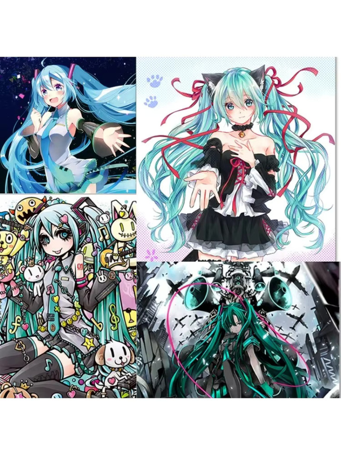 Leinwandgemälde Hatsune Miku Wandbild in Mehrfarbig für Wohnzimmer und Schlafzimmer - Bild 2