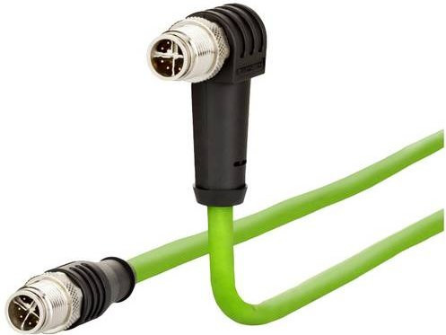 Metz Connect M12 Patchkabel CAT 6a S/FTP Ethernet LAN Grün 1,00 m - Bild 1