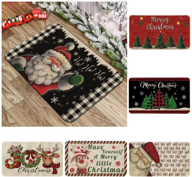 Schmutzabweisende Bodenmatte mit Weihnachtsmotiv von VIKAMA in Multicolour für den Eingangsbereich oder das Badezimmer - Bild 1