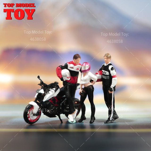 MAK Bemalte Miniaturen Motorrad- und Rennfahrer Figuren, Bunt / Mehrfarbig - Bild 1