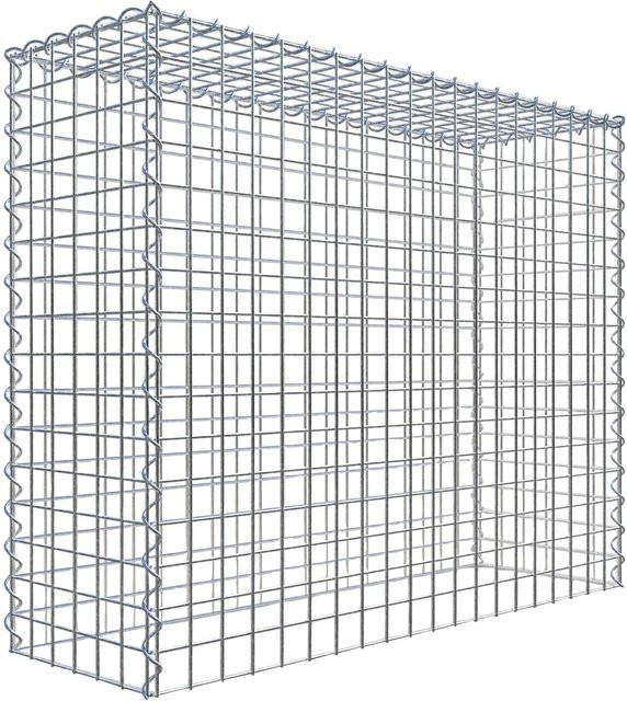 Gabiona Gabione-Anbaukorb Typ 3 aus Stahl, silbergrau, Maschenweite: 5 x 5 cm, B/H/T: 80 x 100 x 30 cm - Bild 1