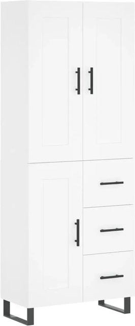 vidaXL Highboard Weiß B: 69,5 cm, T: 34,0 cm, H: 180,0 cm - Bild 1