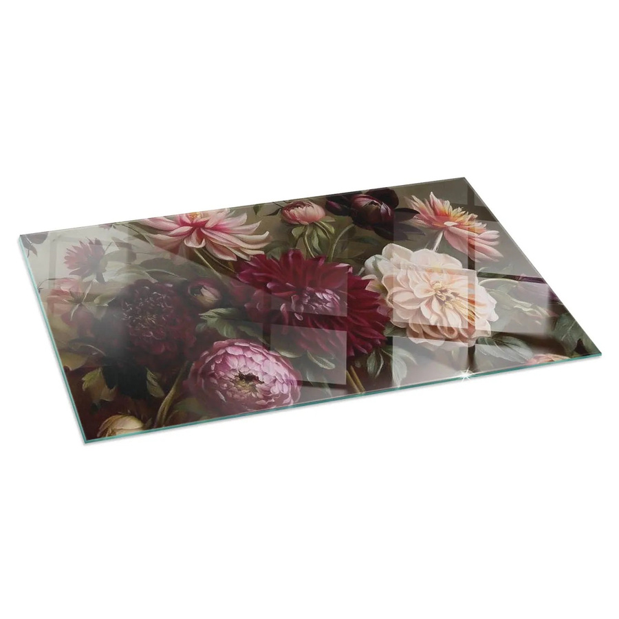 Tulup Glasplatte für Kamin und Öfen, Rechteck, Rotwein/Mehrfarbig, Breite: 140 cm - Bild 2