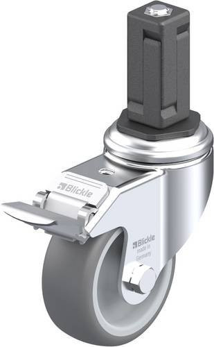 Blickle LKRA-TPA 80G-11-FI-EV14 Lenkrolle mit Feststeller, Farbe: Silber/Grau, Rad-Durchmesser: 80 mm, Tragfähigkeit: 100 kg - Bild 1