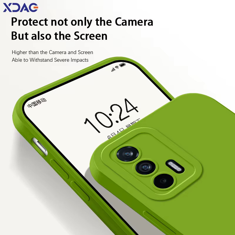 XDAG Angel Eyes Quadratische Flüssigsilikon-Handyhülle für Realme GT Neo und Flash 2T 5G in Blau und Grün - Bild 1