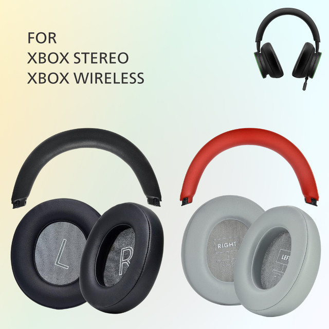 Ersatz-Set aus Ohrpolstern, Stirnbändern und Kopfhörerabdeckungen für Microsoft Xbox Headsets der Xbox X, Xbox S und Xbox One Serie - Bild 1