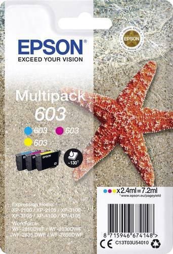 Epson Original Tintenpatronen 603 Multipack Cyan, Magenta, Gelb C13T03U54010 - Bild 1