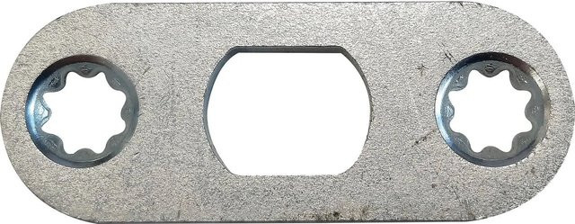 BKS Stammgenschlossblech Rund aus verzinktem Stahl in Silber, B/T/H: 5,2 x 2,0 x 0,3 cm - Bild 1
