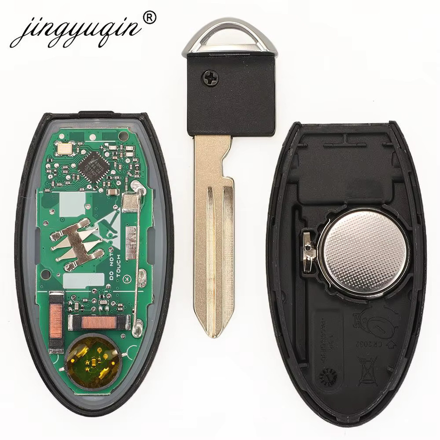 jingyuqin Fernbedienungsschlüssel für Nissan Kicks und Rogue 2018-2021, 433,92MHz 4A Proximity Smart Keyless FOB KR5TXN3, Schwarz - Bild 5