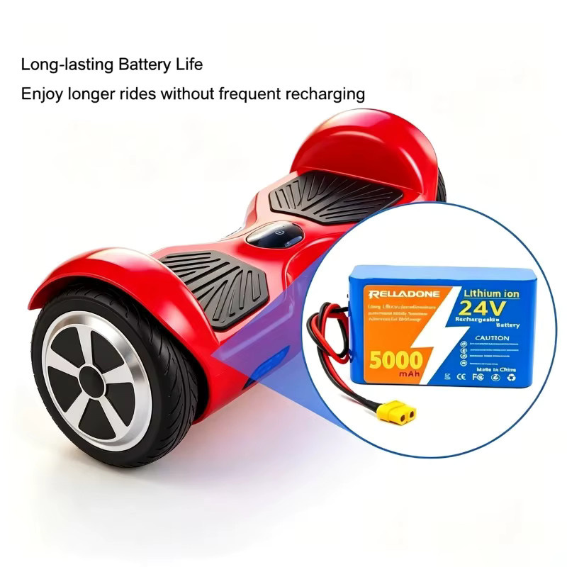 Aleaivy Lithium-Ionen-Akkupack 24V 5000mAh 6S2P 18650 in Blau mit integriertem Schutzschaltkreis - Bild 3