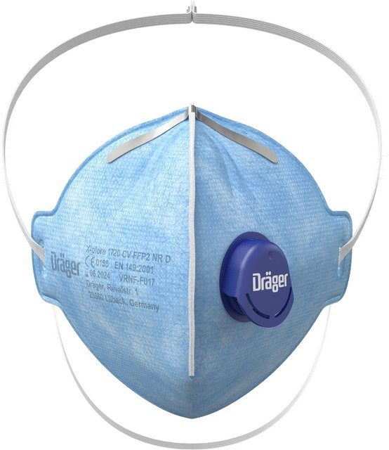 Dräger X-plore 1720 V FFP2 Atemschutzmaske mit Ventil, 10 Stück, Blau - Bild 1