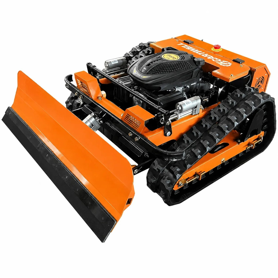 CARTIWELL Ferngesteuerter Benzin-Böschungsmäher CW-500 Orange mit Schneepflug - Bild 2