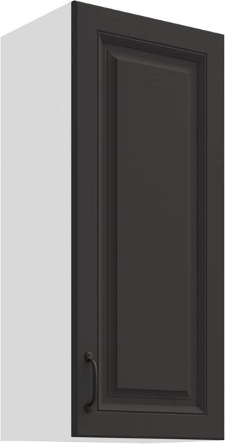 Hängeschrank Stilo in Grau im Landhausstil mit Einlegböden, Höhe: 90 cm, Breite: 40 cm - Bild 1