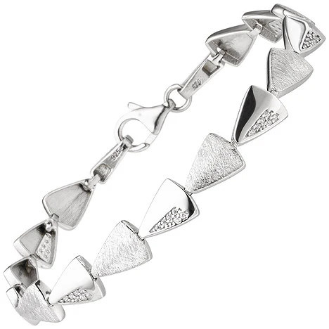 Colfem Armband 925 Sterling Silber, 42 Zirkonia, 19 cm - Bild 1