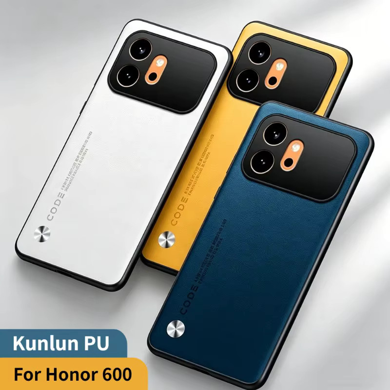 Schlichte Lederhülle für Honor 600 Pro 600 Lite 500 Pro 400 300 Ultra 200 Pro Win RT in Schwarz mit Kameraschutz und Softcover-Funktion - Bild 3