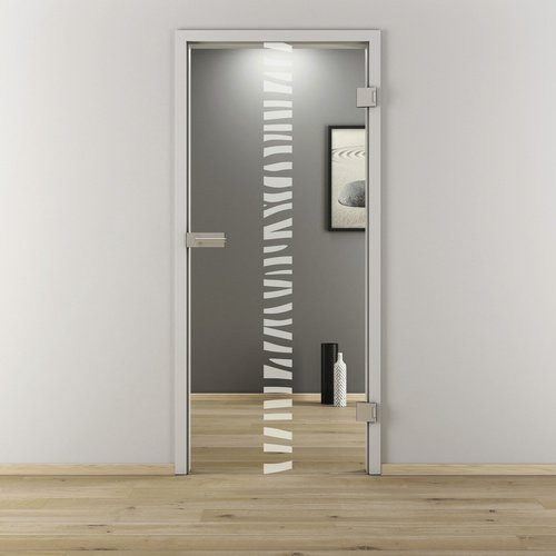 NOVADOORS Glasdrehtür NOVA 548, glänzend, transparent, H: 197,2 cm, B: 70,9 cm, T: 28,2 cm - Bild 1