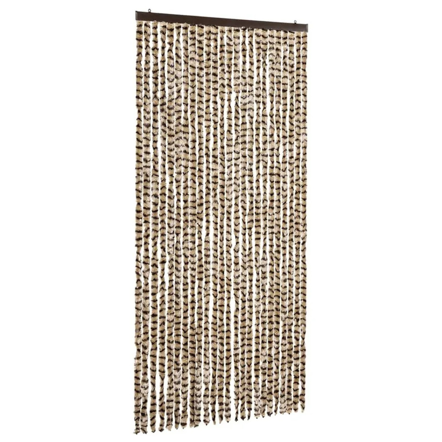 vidaXL Insektenschutz-Vorhang aus Chenille in Beige und Braun, thermoisolierend, Breite: 100 cm, Höhe: 220 cm - Bild 2