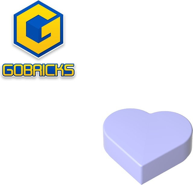 Gobricks GDS-2175 Fliese 1 x 1 Herz, Zubehör, Lila - Bild 1