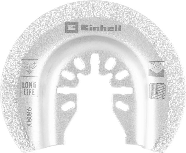 Einhell Diamant-Sägeblatt halbrund Ø 65 mm in Silber für Stein - Bild 1