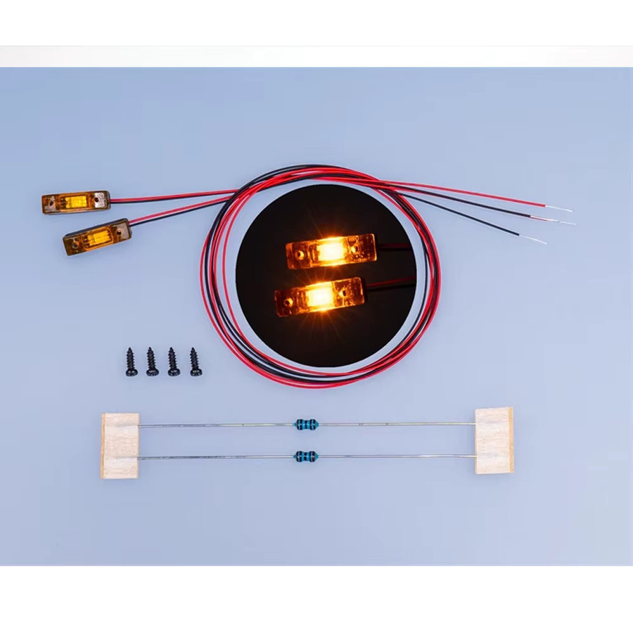 D1RC LED Front Face Center Scheinwerfer Warnlicht, 2-teiliges Set, 1:14 - Bild 3