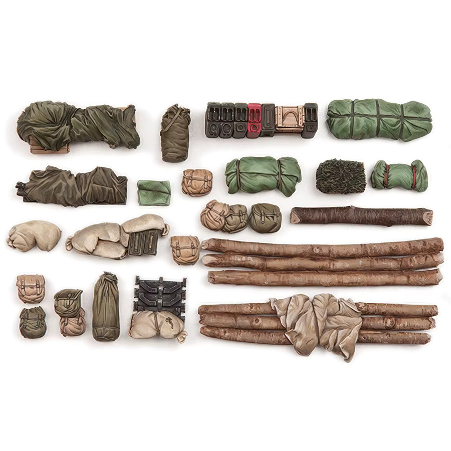 GK Stowage-Set, 1/16, Zubehör, Resin-Modellfigur Soldat, Militär, unmontierter und unbemalter Bausatz - Bild 2