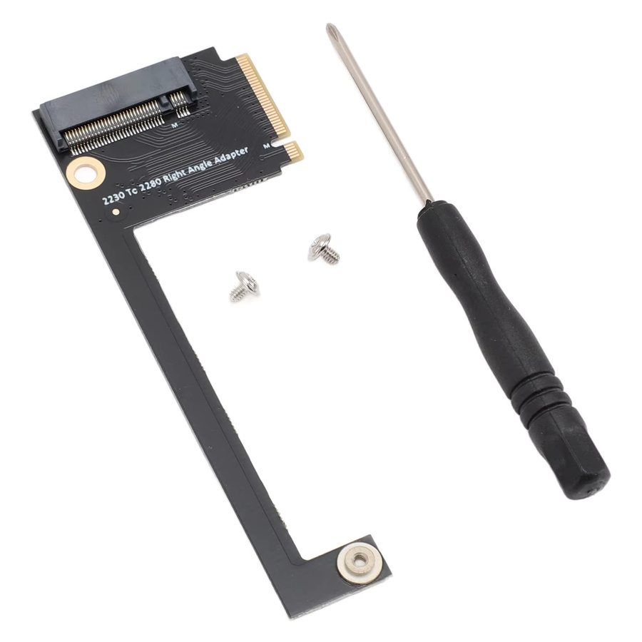 Qiilu SSD-Erweiterungsplatine für ROG Ally Handheld Conversion von 2230 auf 2280 NVMe M.2 PCIe 4.0/3.0 NGFF M Key Adapter 90 Grad Schwarz - Bild 2