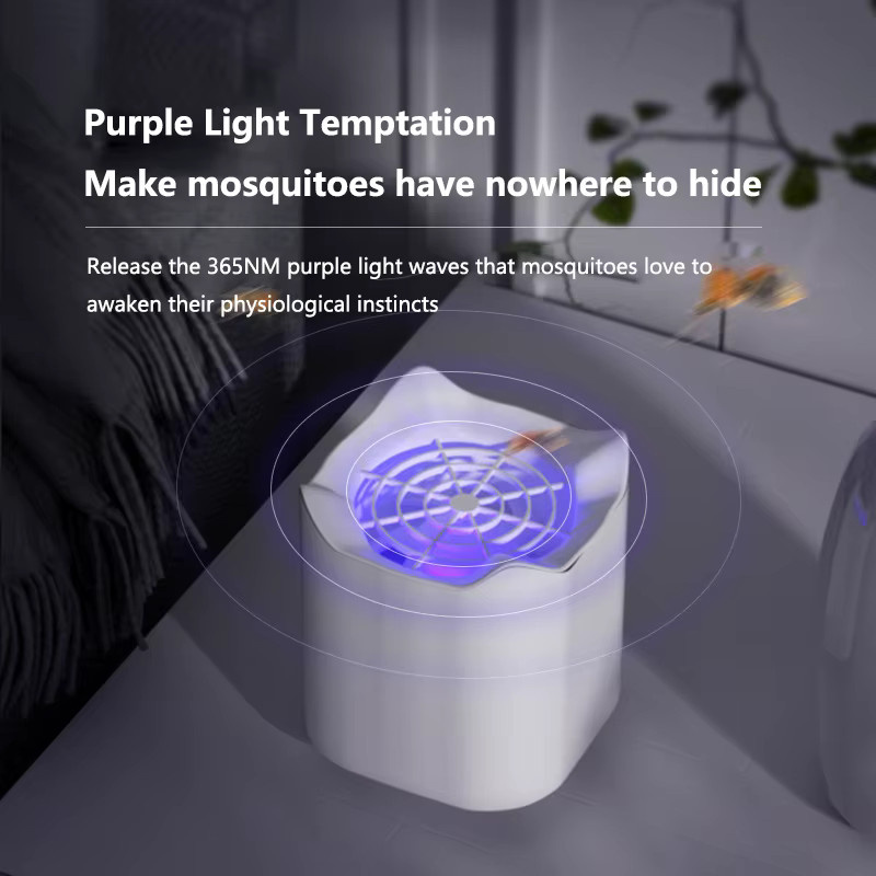 Lenovo Elektrischer Mückenkiller in Weiß mit UV-Licht und USB-Betrieb als geräuscharme Fliegenfalle und Insektenvernichter-Lampe für Zuhause und Camping - Bild 5