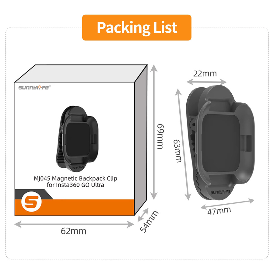 Insta360 Magnetischer Rucksack-Clip mit Quick-Release für Insta360 Go Ultra Sport-Kamera-Halterung - Bild 6