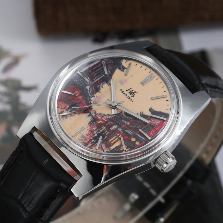 HEIMDALLR Analoguhr, Handaufzug, 36 mm, Leder, Silber, Herren - Bild 4