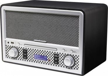 Soundmaster NR955SW Nostalgie Digitalradio in Schwarz mit CD, MP3, DAB+, UKW, Bluetooth und USB - Bild 1