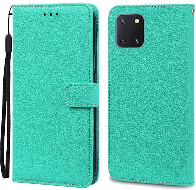 Samsung Galaxy Note 10 Lite Wallet Leather Flip Case in Himmelblau - Bild 1