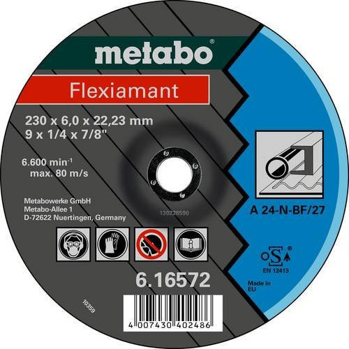 Metabo Schruppscheibe gekröpft für Metall, Bohrungs-Ø 22,23 mm, 25 Stück, Mehrfarbig - Bild 1