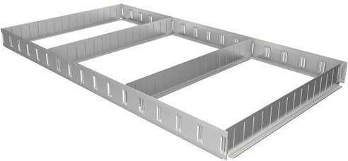 Vigour Trennblechsatz V6688-XL aus verzinktem Stahl in Silber - Bild 1