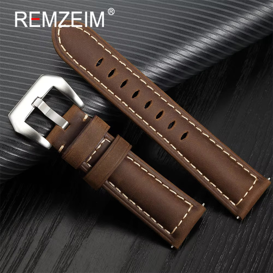 REMZEIM Uhrenarmband Rindsleder, Vintage, Herren - Bild 1