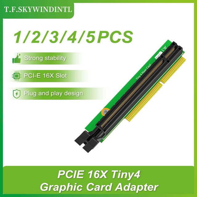 T.F.SKYWINDINTL Tiny4 PCIe 16X Grafikkartenadapter Riser-Karte für ThinkCentre M920Q M910Q M910X M920X M720Q P330 P320 01AJ902 - Bild 1
