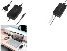 LogiLink Netzteil PA0197 in Schwarz mit 38,7 Watt für Microsoft Surface Book, Pro 3, Pro 4 und Pro 6 - Bild 2