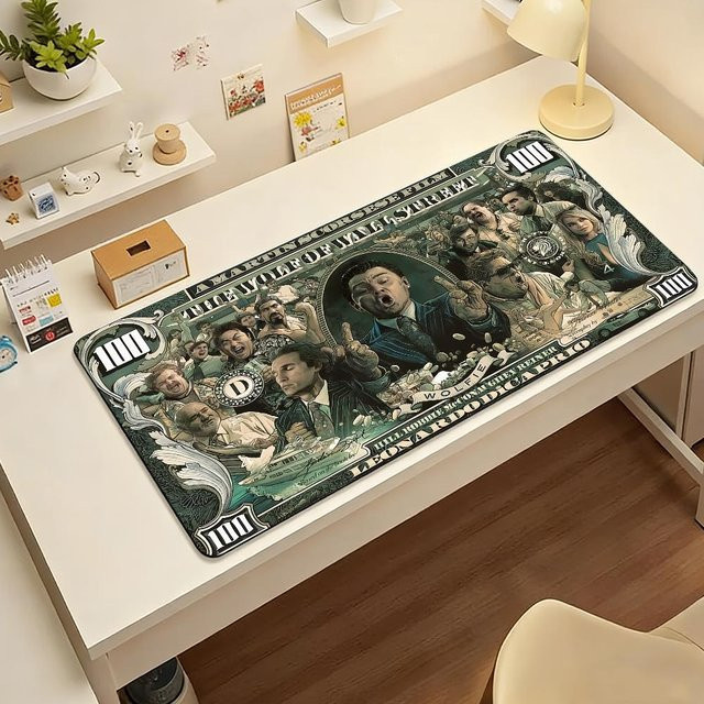 Cy Five Mauspad The Wolf Of Wall Street Design, Mehrfarbig, B/B/H: 100 x 50 cm - Bild 1