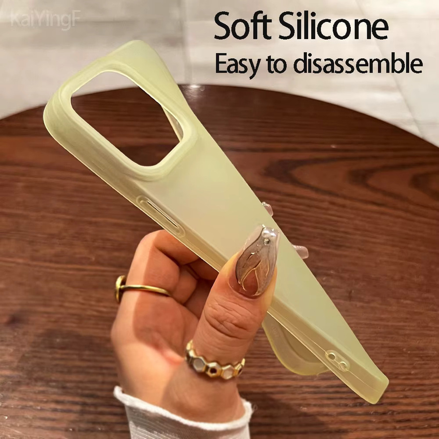 Stoßfeste Silikon Handyhülle von KaiYingF für iPhone 15 14 13 12 11 Pro Max Plus X Xs Max XR in Transparent und Schwarz - Bild 3