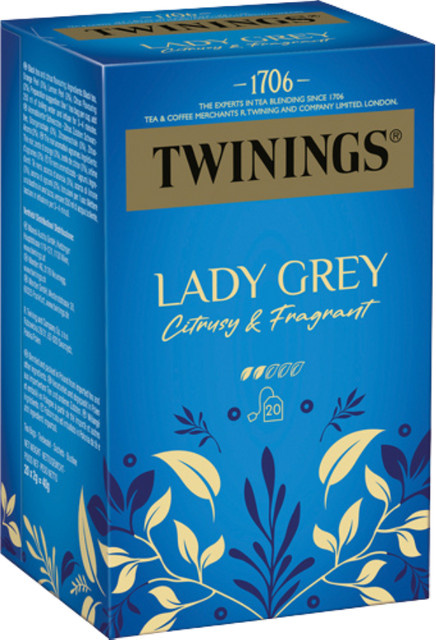 Twinings Lady Grey, Schwarztee, Teebeutel, 20 Stück - Bild 1