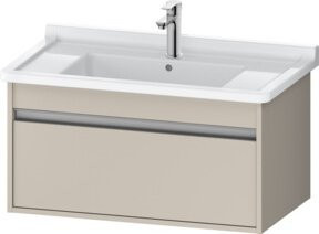 Duravit Waschtischunterschrank Ketho in Taupe Matt mit einem Auszug, wandhängend, B/T: 80 x 45,5 cm - Bild 1